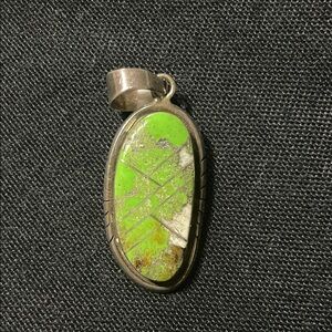 Elegant Green and Silver Pendant